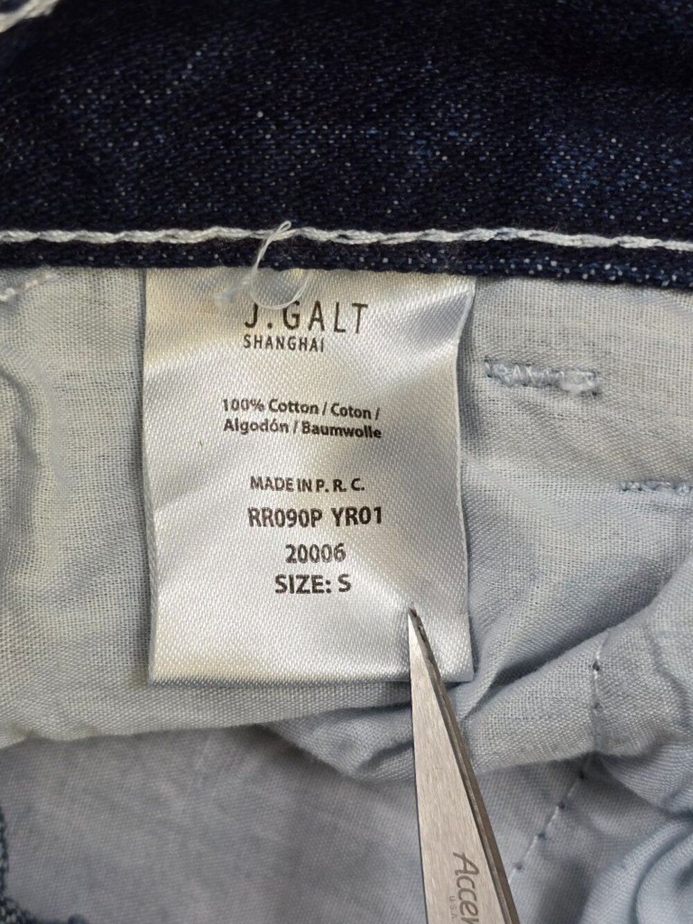 J Galt Brandy Melville Denim Carpenter Jeans Size S 100% Cotton Dark Blue - Picture 3 of 4